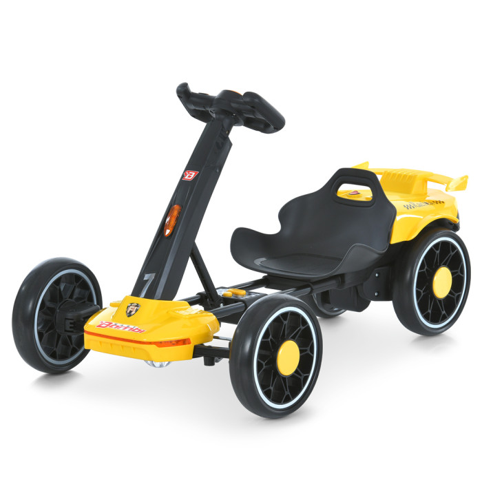 Електрокарт M 6145(A)EBR-6 (1шт) р/к2,4G, 2мотори35W, 1акум12V4,5AH, EVA, BLUETOOTH, музика, світло, жовтий