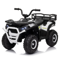 Квадроцикл M 6127EBLR-1(24V) (1шт) р/к 2,4G, 4мот.25W, 1акум.24V4,5AH, USB, TF, BLUETOOTH, муз., св., шкір.сид. , EVA, білий
