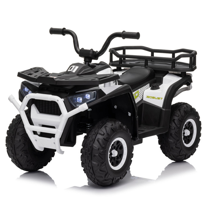 Квадроцикл M 6127EBLR-1(24V) (1шт) р/к 2,4G, 4мот.25W, 1акум.24V4,5AH, USB, TF, BLUETOOTH, муз., св., шкір.сид. , EVA, білий