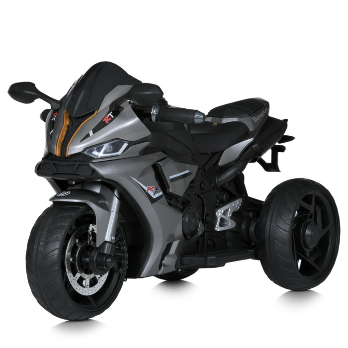 Мотоцикл M 5823ELS-11 (1шт) 1*12V5AH, 2*35W, MP3, TF, USB, BLUETOOTH, EVA, шкіра, музика, світло, фарб.срібний