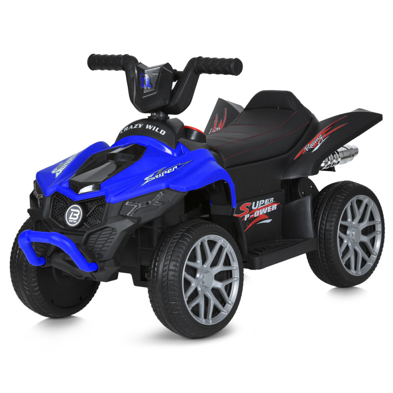 Квадроцикл M 6181EL-4 (1шт) 2мотори*25W, 1акум12V7AH, муз,світло, MP3, USB, EVA, TF, шкіра, синій