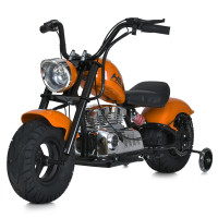 Мотоцикл M 6016AL-7(36V) (1шт) 2*18V9AH, 1*350W, USB, BLUETOOTH, TF,  шкіра, помаранч