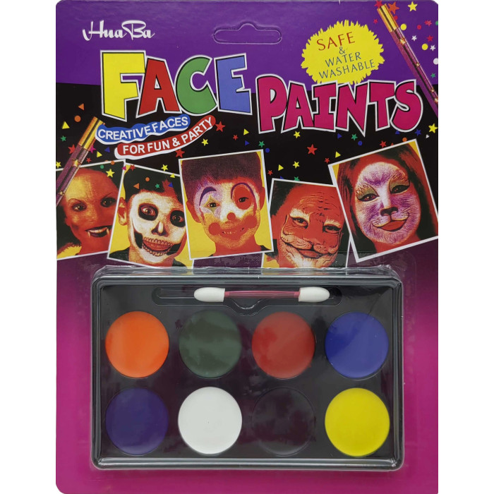 Фарба для гриму, з пензлем, 8кол.(30*12)