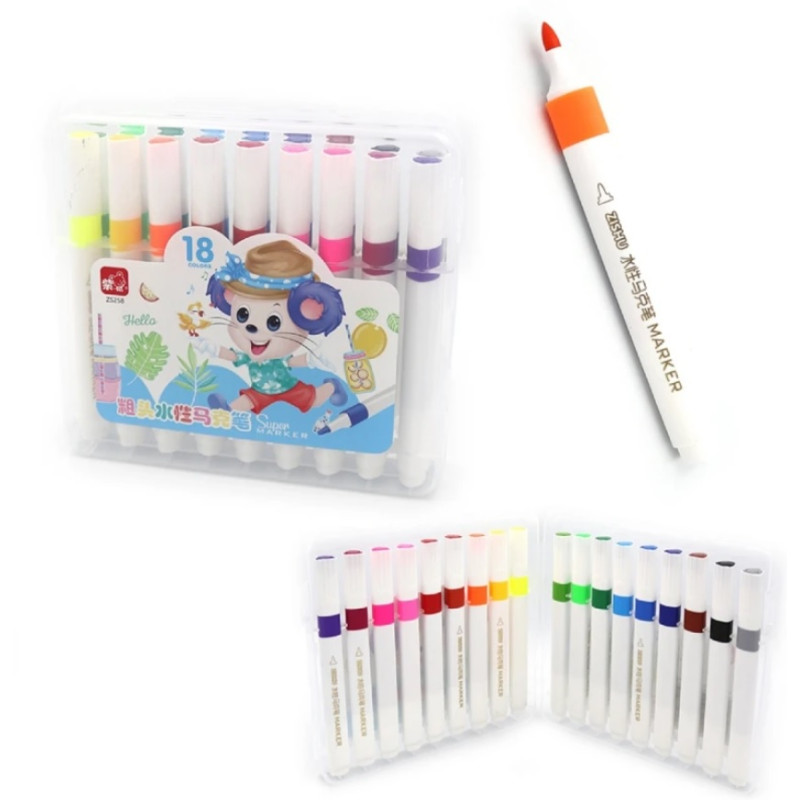 Набір фломастерів трикутн. корп. 125мм 