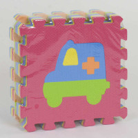 Килимок-пазл EVA Транспорт масажний, 9 ел. в упаковці, 30х30см /24/ Килимок-пазл EVA Транспорт масажний, 9 ел. в упаковці, 30х30см /24/