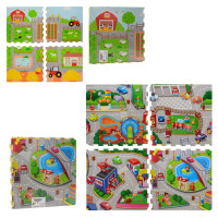 Коврик-мат EVA,напол.покр,тепл.пол, 4дет(9мм,60-60см),2в(город,ферма),кул,61-61-4см /12/ Коврик-мат EVA,напол.покр,тепл.пол, 4дет(9мм,60-60см),2в(город,ферма),кул,61-61-4см /12/