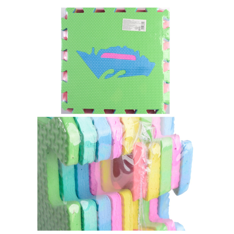 Килимок-пазл EVA Транспорт 10 ел. в упаковці, 29х29см /12/