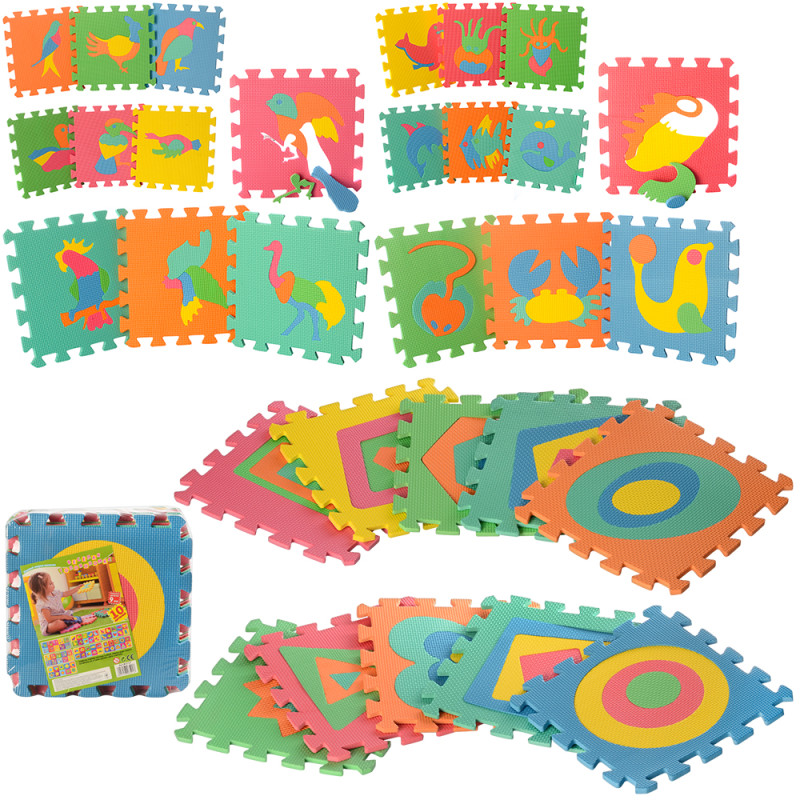 Килимок Мозаїка EVA, 10 дет(8мм,29-29см), 3 види, пазл, кул, 29-29-8см /12/