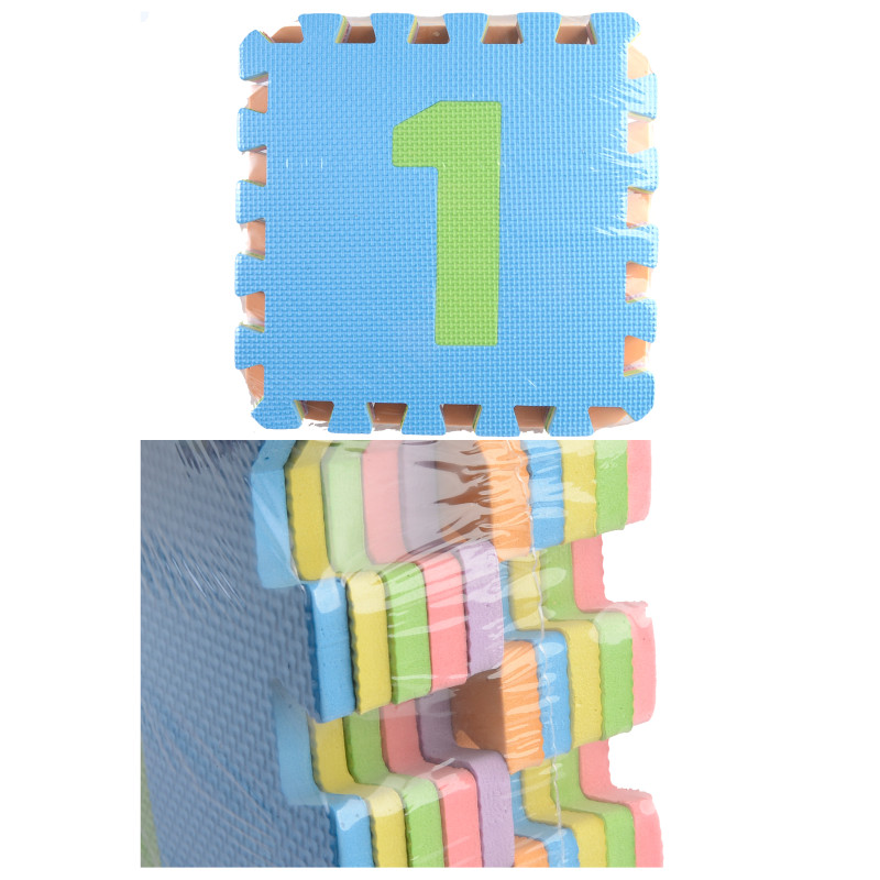 Килимок-пазл EVA Цифри 10 ел. в упаковці, 29х29см /12/