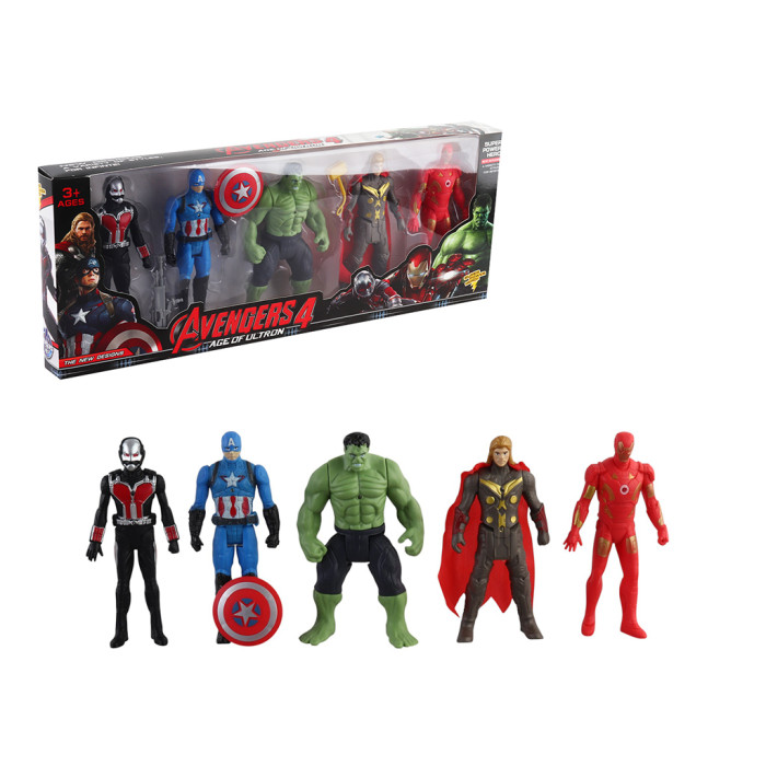 Фігурки для гри AV,15см, супергерой 5шт,світло, кор.,45,5-18-4,5см /36/