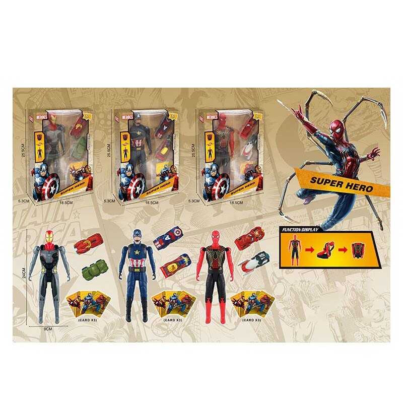 Герої 3 види, МІКС ВИДІВ, висота 24 см, машинки, в кор. /108-2/