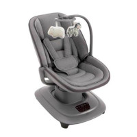 Заколисуючий центр-шезлонг 8977 (1шт) 2в1, 3 полож.спинки, 360град., APP, пульт, USB, таймер, москітна сітка, іграшки, музика, темно-сірий