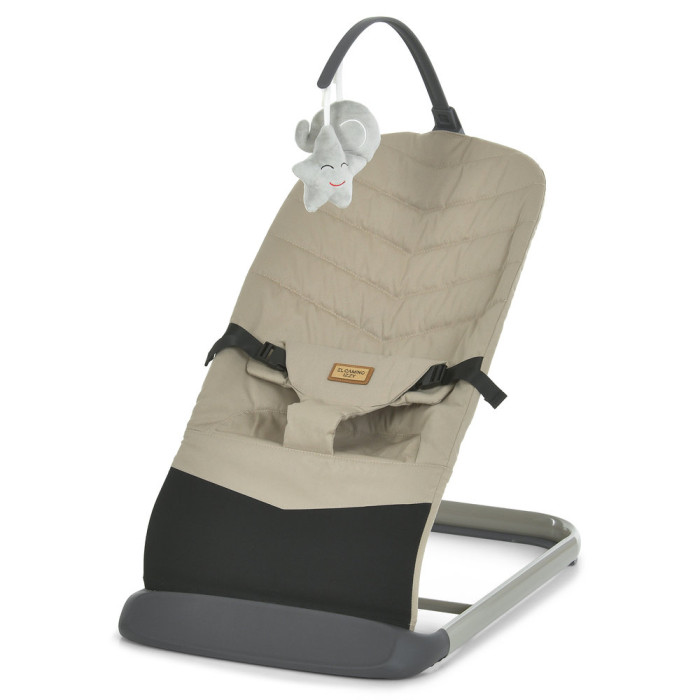Баунсер ME 1178-1 IZZY Taupe Beige (1шт) 3 полож.спинки, льон, дуга з іграшками, беж