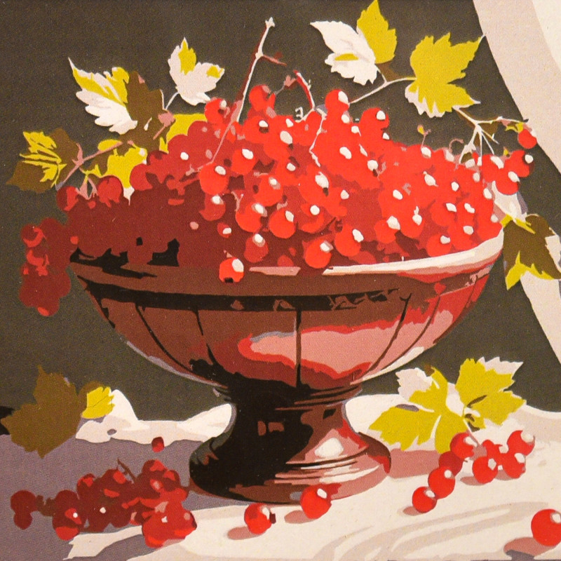 Картина за номерами Strateg Червона калина  20х20 (HH8042)