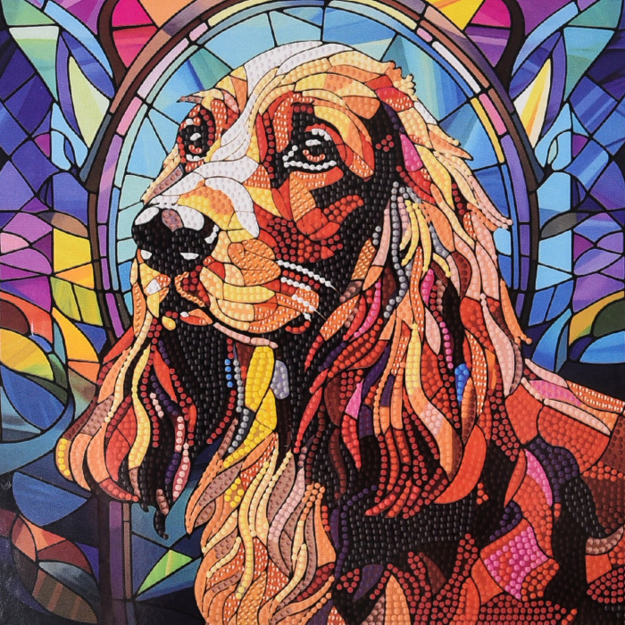 Набір для творчості алмазна картина Вірний пес Strateg розміром 30х30 см (DEEX16302)