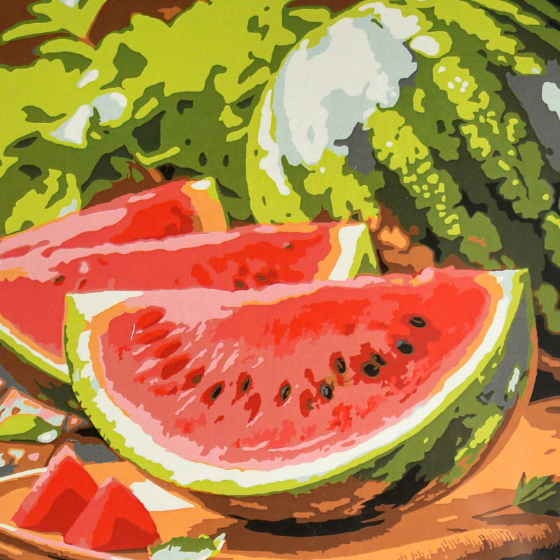 Картина за номерами Strateg Соковитий кавун 30х30 (ES-0930) Картина за номерами Strateg Соковитий кавун 30х30 (ES-0930)