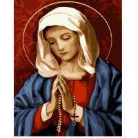 Набір для розпису по номерах Діва Марія Strateg розміром 30х40 см (SS6746) Набір для розпису по номерах Діва Марія Strateg розміром 30х40 см (SS6746)