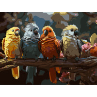 Картина за номерами Strateg Птахи на гілці  30Х40 (SS-1305)