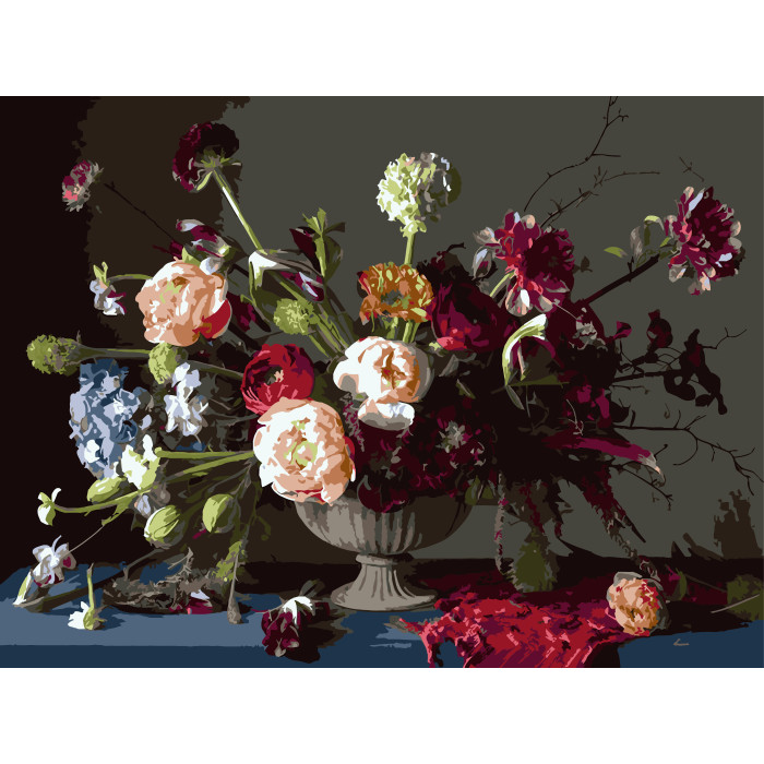 Картина за номерами Strateg Розкішний букет  30Х40 (SS-1271)