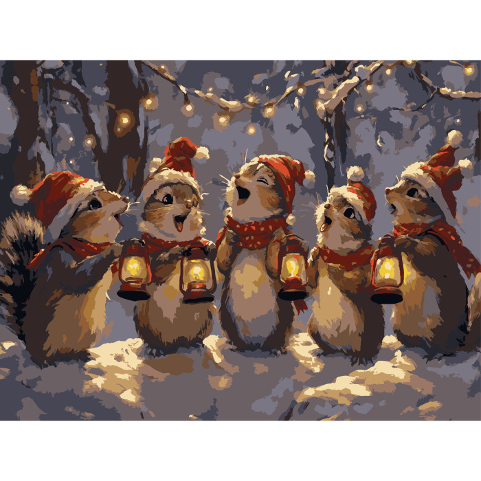 Набір для розпису по номерах Strateg Хор білок розміром 30х40 см (SS1241)