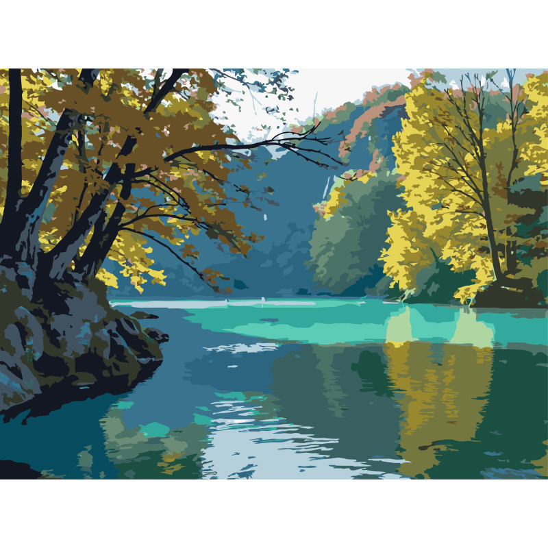 Картина за номерами Strateg Смарагдове озеро   30Х40 (SS-1262)