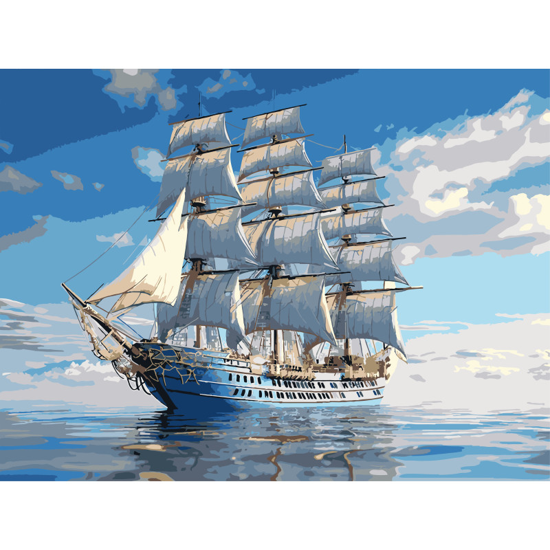 Картина за номерами Strateg Корабль на горизонті  30Х40 (SS-1314)