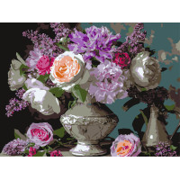 Картина за номерами Strateg Різноманітні квіти   30Х40 (SS-1315)