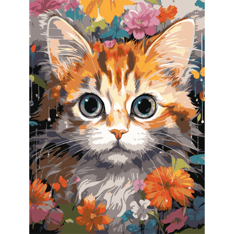 Картина за номерами Strateg Руде кошеня  30Х40 (SS-1290)