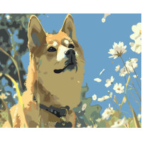 Набір для розпису по номерах Вірний погляд Strateg розміром 30х40 см (LY61) Набір для розпису по номерах Вірний погляд Strateg розміром 30х40 см (LY61)