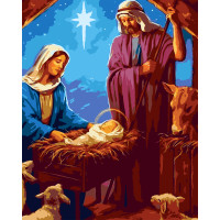 Набір для розпису по номерах Свята ніч Strateg розміром 40х50 см (VG012 )