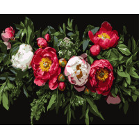 Картина за номерами Strateg Квіткова композиція на чорному фоні 40Х50 (AH1249) Картина за номерами Strateg Квіткова композиція на чорному фоні 40Х50 (AH1249)