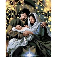 Набір для розпису по номерах Ніч народження Strateg розміром 40х50 см (VG013 )