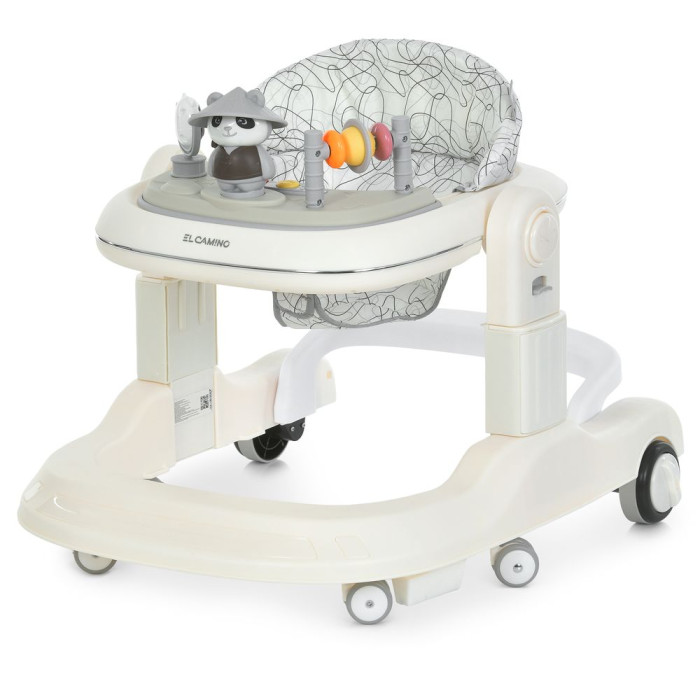 Ходунки ME 1200 URSA White (1шт) 2в1 муз., пушер, колеса 6шт, світло, на бат-ці, в кор, білий