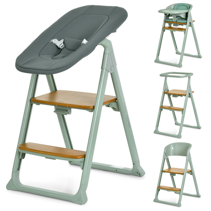 Стільчик EL CAMINO GROWEE ME 1222 Sage Green (1шт) 4в1 (шезлонг, стільчик для годування, вежа Монтессорі, дорослий стілець), зелений Стільчик EL CAMINO GROWEE ME 1222 Sage Green (1шт) 4в1 (шезлонг, стільчик для годування, вежа Монтессорі, дорослий стілець), зелений