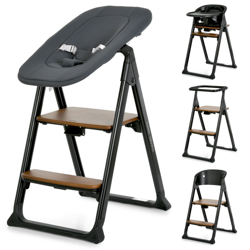 Стільчик EL CAMINO GROWEE ME 1222 Black (1шт) 4в1 (шезлонг, стільчик для годування, вежа Монтессорі, дорослий стілець), чорний Стільчик EL CAMINO GROWEE ME 1222 Black (1шт) 4в1 (шезлонг, стільчик для годування, вежа Монтессорі, дорослий стілець), чорний