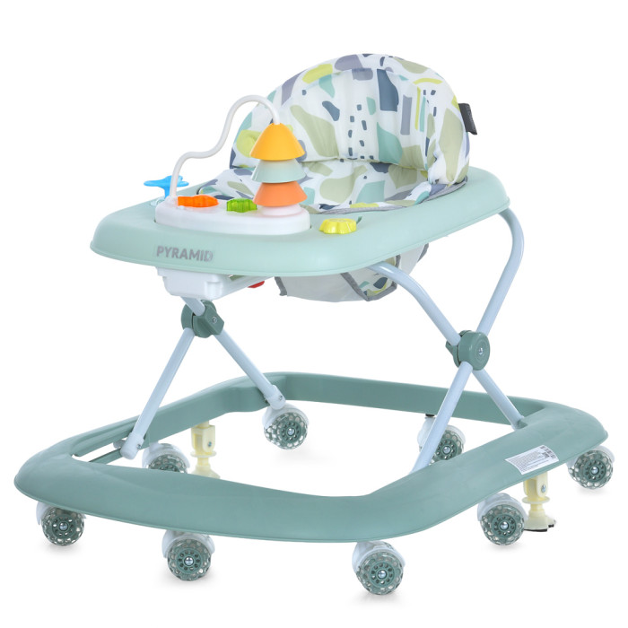 Ходунки ME 1217 PYRAMID Green (1шт) музика, колеса 8шт, стопор, на бат-ці, зелений