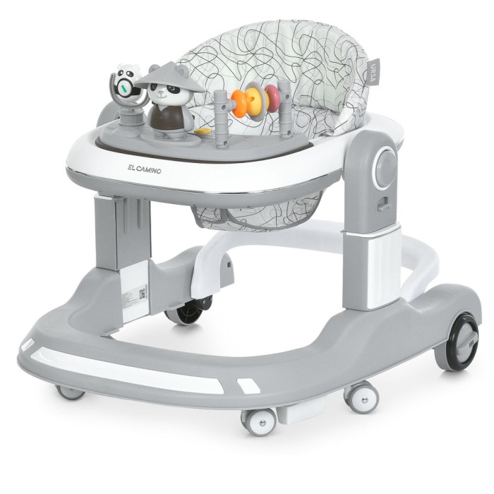 Ходунки ME 1200 URSA Gray (1шт) 2в1 муз., пушер, колеса 6шт, світло, на бат-ці, в кор, сірий