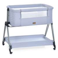 Приставне ліжко ME 1179 HARMONY Gray (1шт) дитяче, 4кол., матрас, гойдалка, ремені, сірий