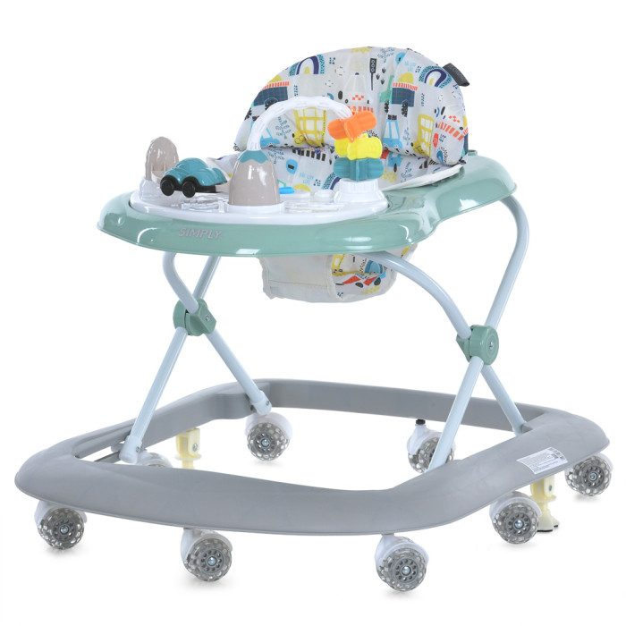 Ходунки ME 1215 SIMPLY Green (1шт) музика, колеса 8шт, стопор, на бат-ці, зелений