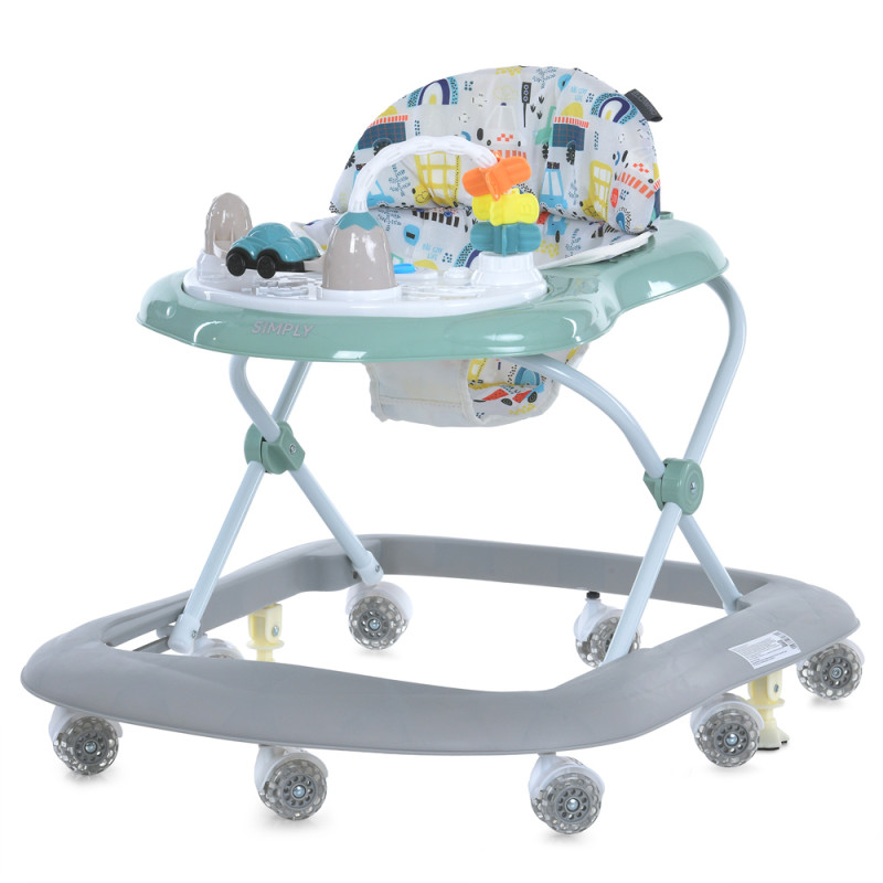 Ходунки ME 1215 SIMPLY Green (1шт) музика, колеса 8шт, стопор, на бат-ці, зелений