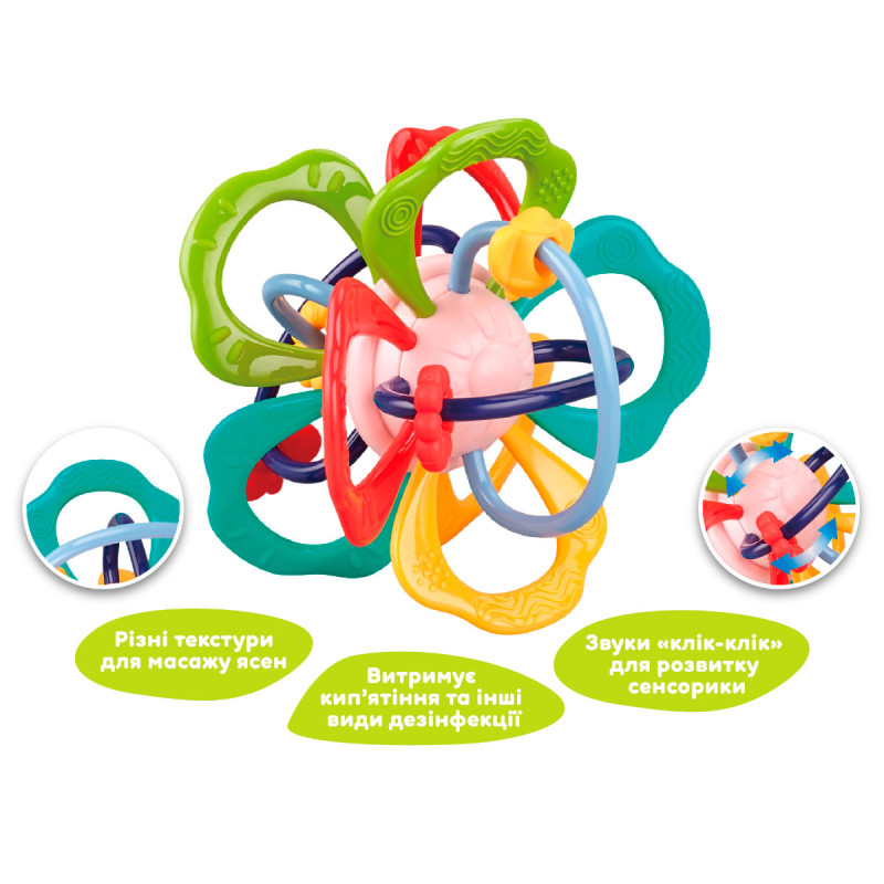 Розвивальна іграшка-прорізувач KIDDI SMART - БАРВИСТА КВІТКА Розвивальна іграшка-прорізувач KIDDI SMART - БАРВИСТА КВІТКА