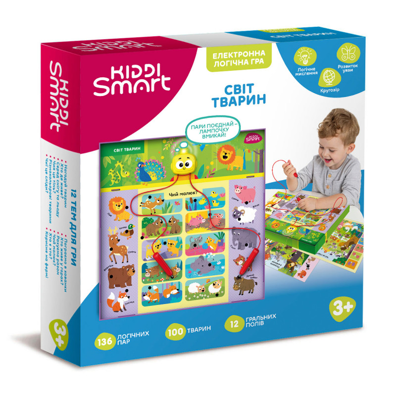 Електронна логічна гра KIDDI SMART – ВІКТОРИНА СВІТ ТВАРИН S2 Електронна логічна гра KIDDI SMART – ВІКТОРИНА СВІТ ТВАРИН S2