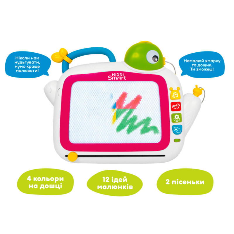Розвивальна магнітна дошка KIDDI SMART - МУЗИЧНІ БАРВИ (українська) Розвивальна магнітна дошка KIDDI SMART - МУЗИЧНІ БАРВИ (українська)