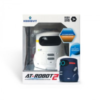 Розумний робот з сенсорним керуванням та навчальними картками - AT-ROBOT 2  (білий, озвуч.укр)