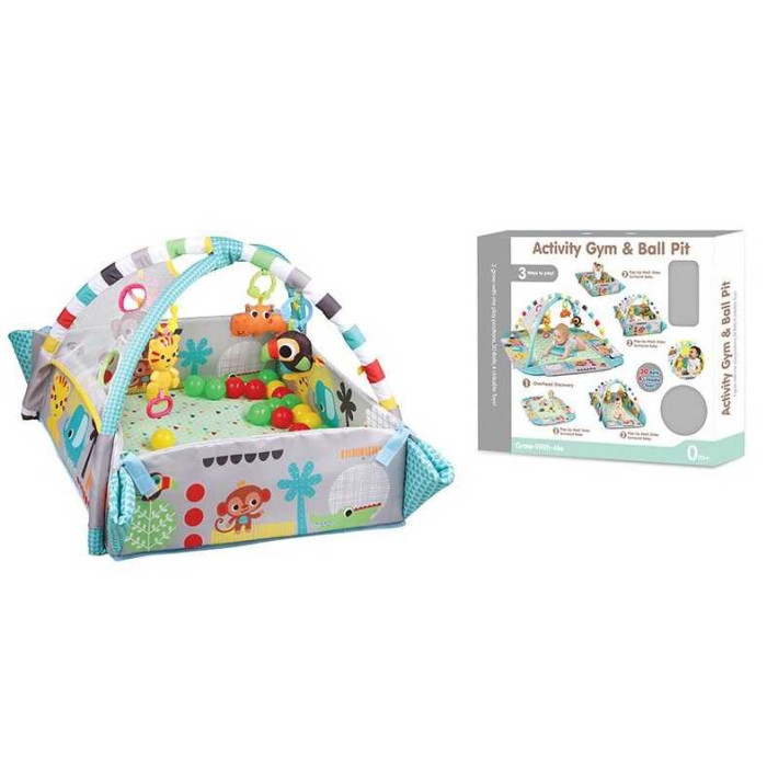 Килимок брязкальця, набір пластикових кульок, у кор.  /8/