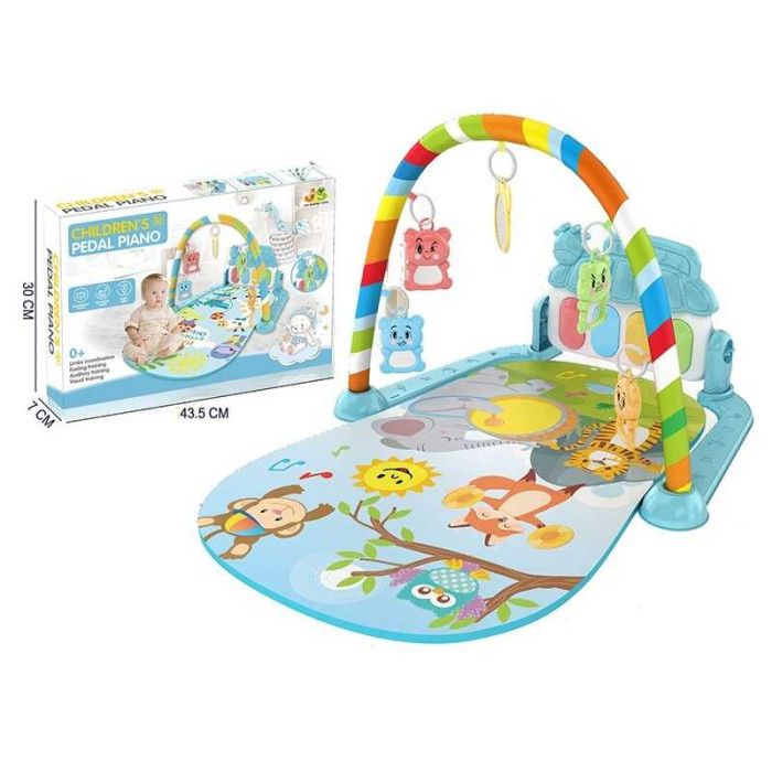 Килимок звук, підсвічування, піаніно, 5 підвісок, ростомір, в кор. /20/