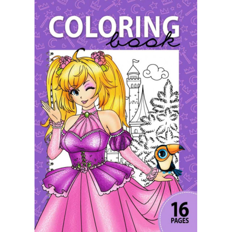 Розфарбовка, 80г, 210х297 мм, 16 стор., А4,Скоба диз.22319