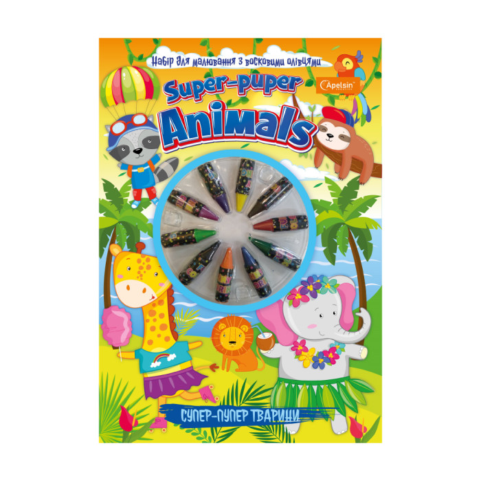 Набір для малювання з восковими олівцями 