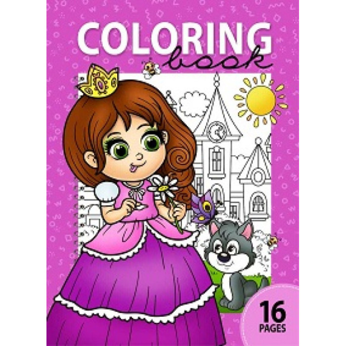 Розфарбовка, 80г, 210х297 мм, 16 арк., А4,Скоба диз.22196