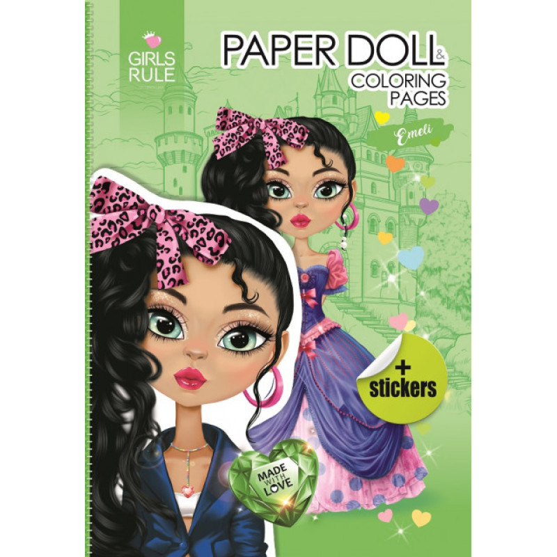 Розмальовка з наліпками 120г, 210х297мм, 8арк, Скоба диз.23270